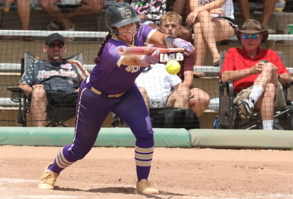 Winter Springs player Madison Barahona bunts during the Class 5A...