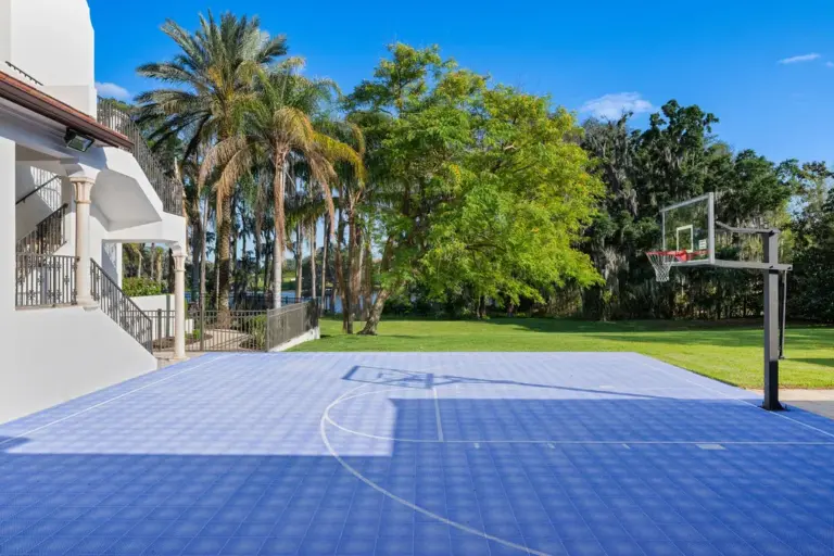 The private basketball court is the perfect spot to practice...