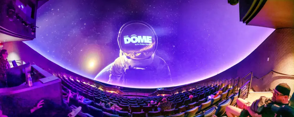 The newly renovated domed theater, now called the The Dome...