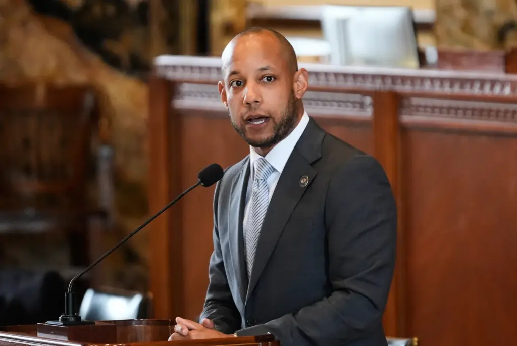 Louisiana Rep. Kyle M. Green, Jr., D-Dist 83, speaks prior...
