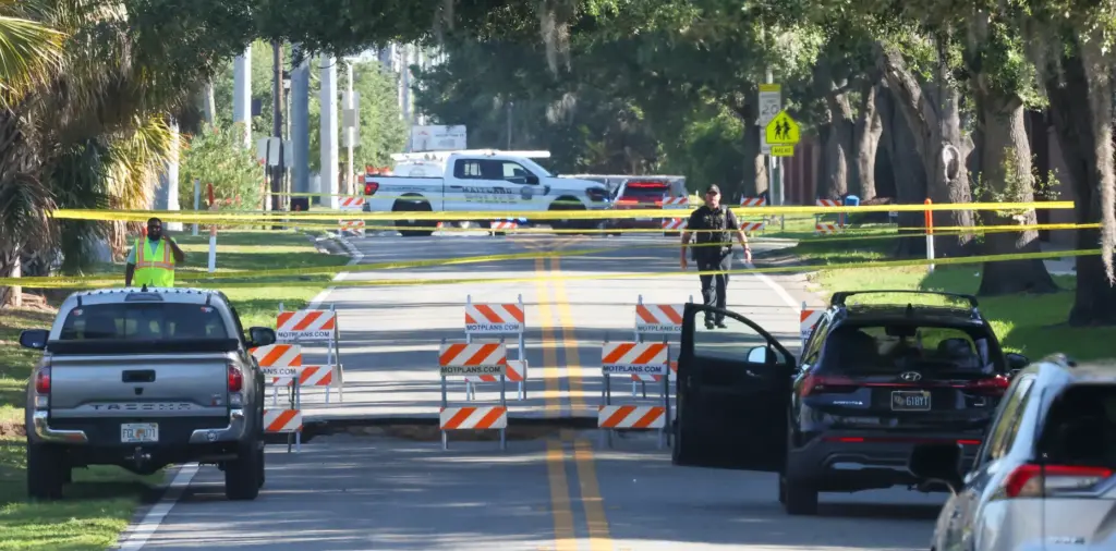 Wymore Road in Maitland remains closed after a sinkhole developed...