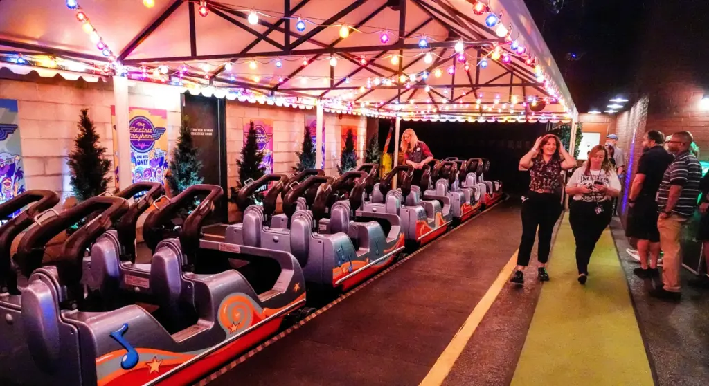Scenes from the first-look at the Rock ânâ Roller Coaster...