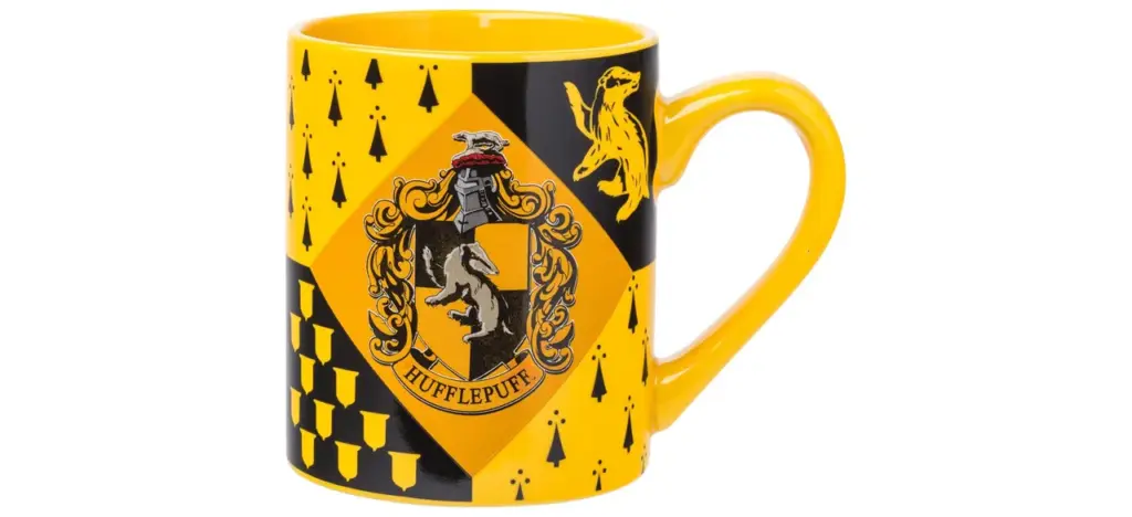 Silver Buffalo Harry Potter Hufflepuff House Crest Ceramic Mug, 14 Ounces