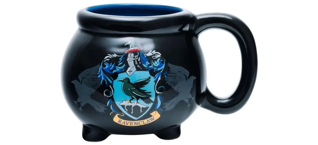 Silver Buffalo Harry Potter Hogwarts House Ravenclaw Crest Cauldron Ceramic 3D Sculpted Mug, 20 Ounces