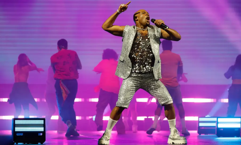 Recording artist and actor Michael James Scott performs during the...