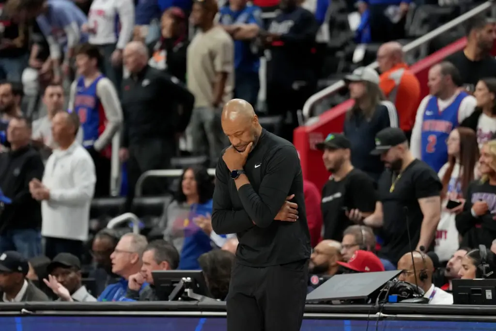 Head coach Jamahl Mosley of the Orlando Magic reacts against...