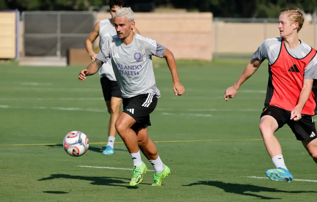 Orlando City's newest international star, Antoine Griezmann from France, joins...