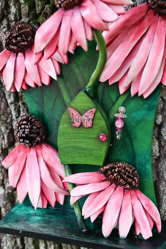 The pollinator fairy Mariposaâs door at the Fairy Door Exhibit...