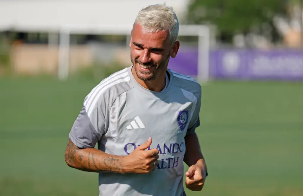 Orlando City's newest international star, Antoine Griezmann from France, joins...