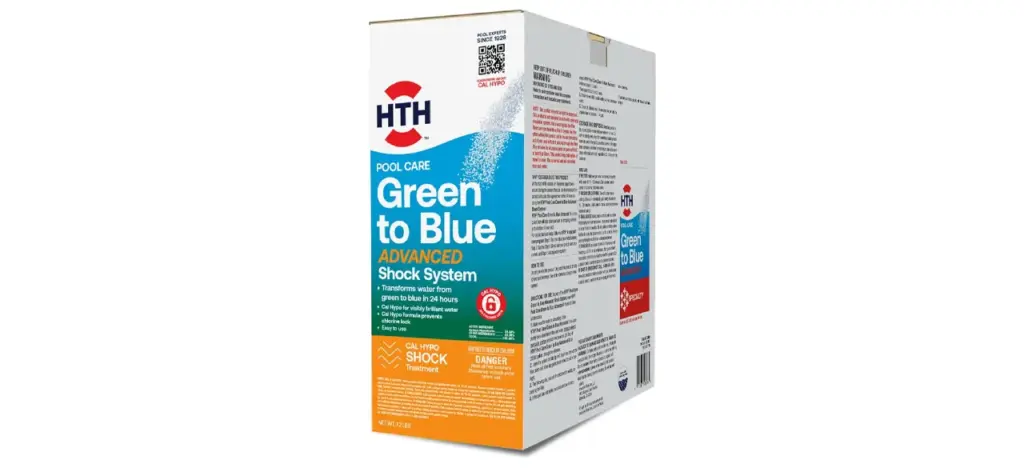 HTH 52038 Swimming Pool Care Green to Blue Advanced Shock System