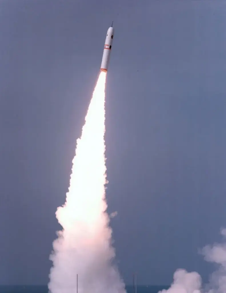 The U.S. Navy launched the third developmental flight test model...