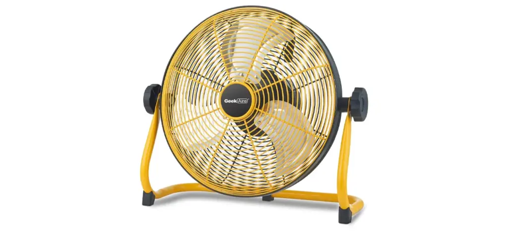 Geek Aire 12-inch Portable Battery Operated Fan with Metal Blade