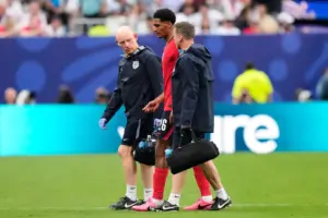 Another right back down for England at the World Cup as Jarell Quansah exits with ankle injury
