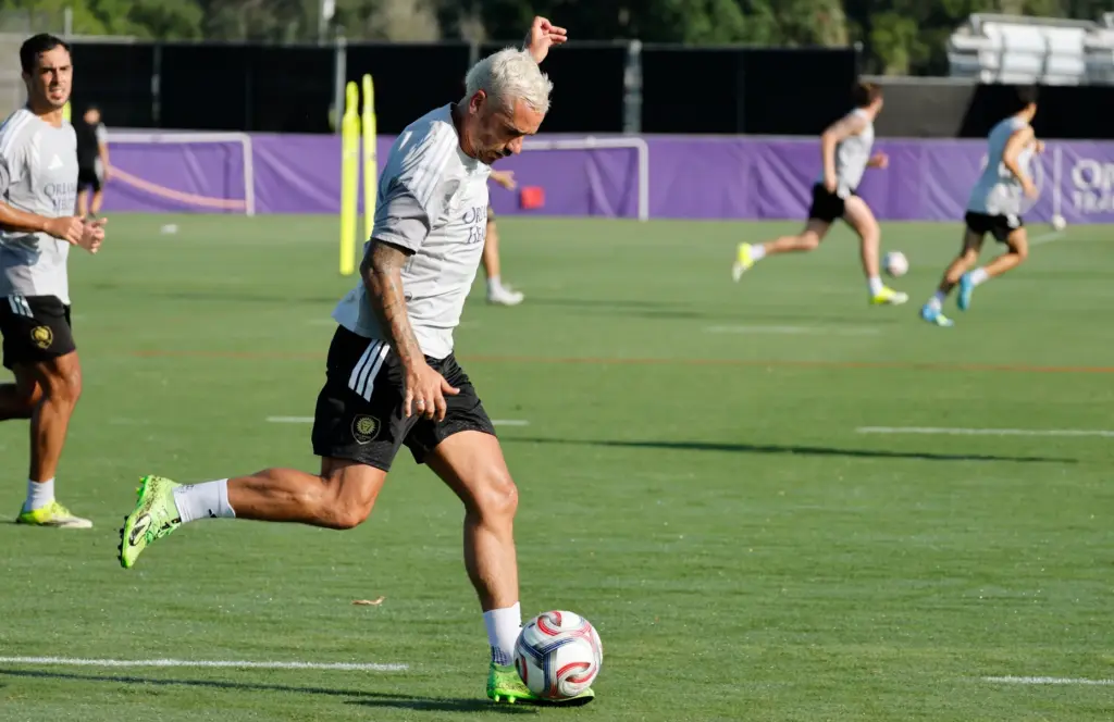 Orlando City's newest international star, Antoine Griezmann from France, joins...