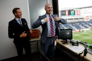 John Strong and Stuart Holden working a busy schedule as lead broadcasters to start their third World Cup