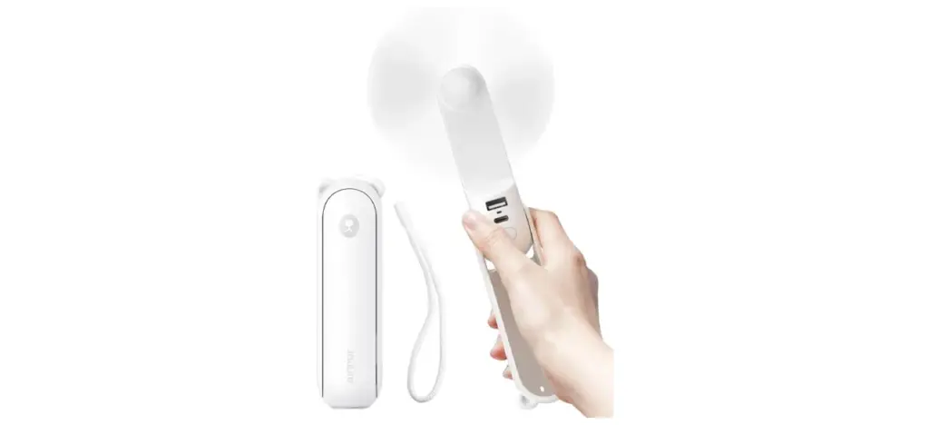 JISULIFE Handheld Fan with 4500 mAh Powerbank
