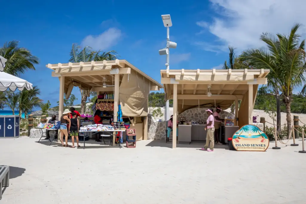 An artisan market greets visitors with Bahamian goods at RelaxAway,...