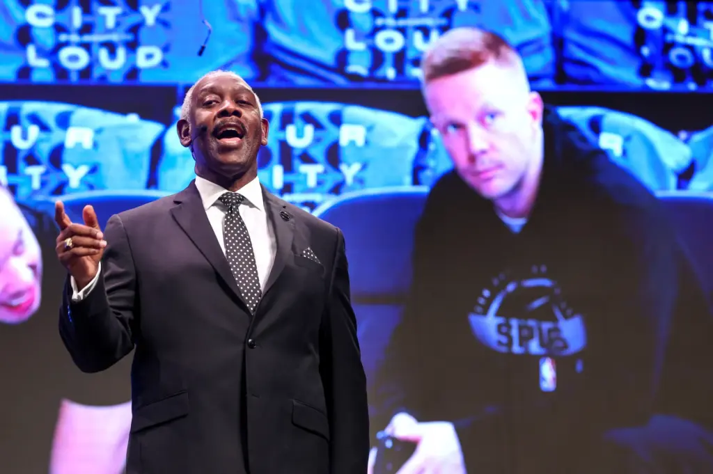 Orange County Mayor Jerry Demings touts the Orlando Magicâs new...