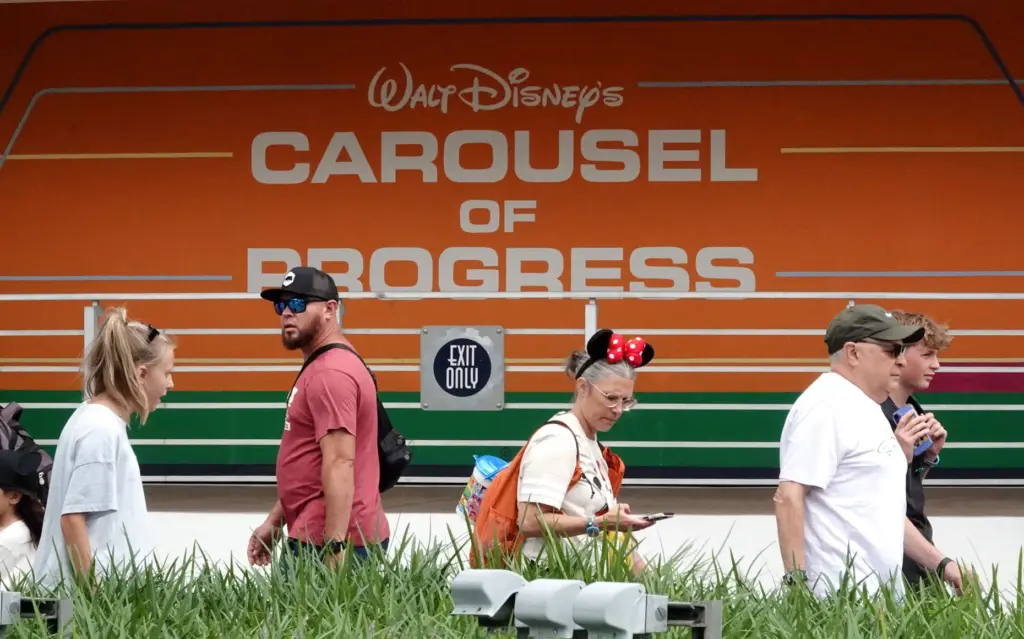 Guests at Walt Disney's Carousel of Progress showcases at the...