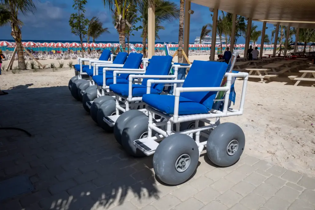 Beach wheelchairs are among the upgraded amenities at RelaxAway, Half...