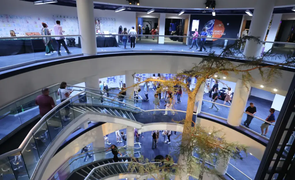 Guests on multiple levels enjoy events during Orlando Science Centerâs...