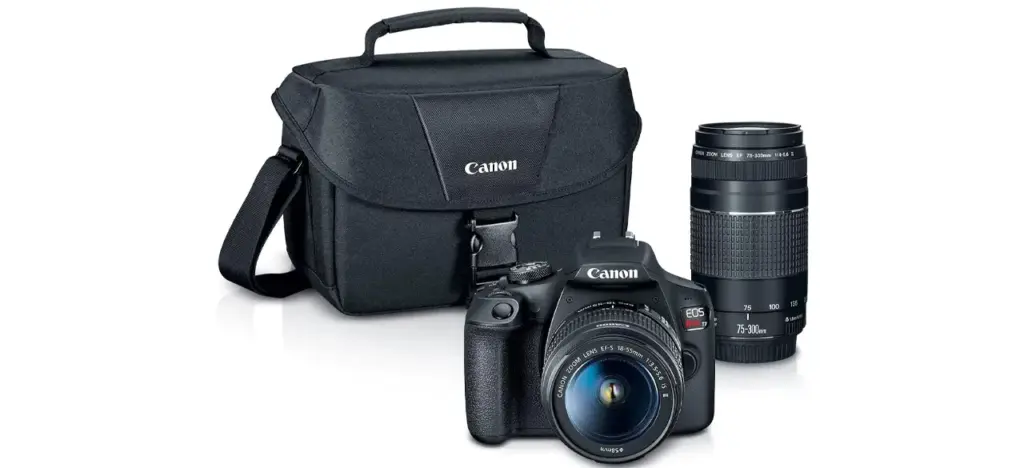 Canon EOS Rebel T7 DSLR Camera Double Zoom Lens Kit