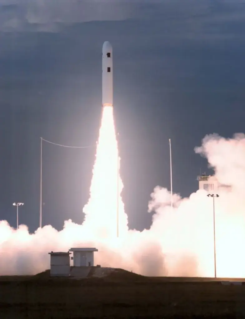 The U.S. Navy launched a developmental flight test model of...