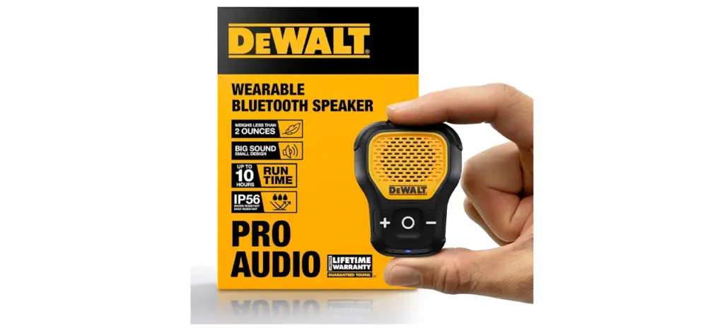 DEWALT Wearable Bluetooth Speaker