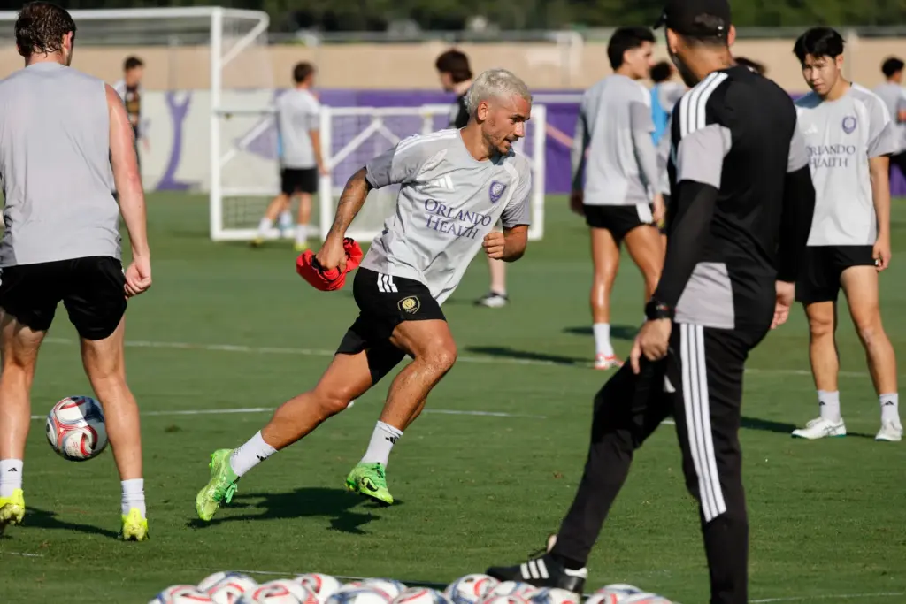 Orlando City's newest international star, Antoine Griezmann from France, joins...