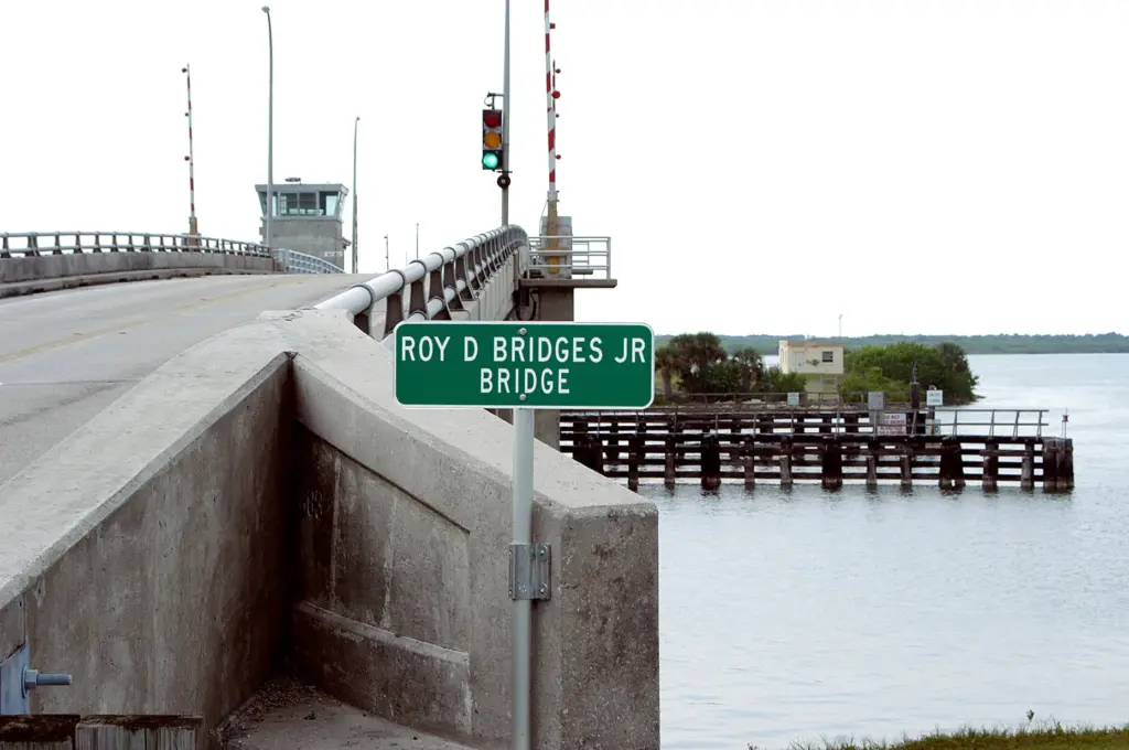 The NASA Causeway connecting Kennedy Space Center to what was...