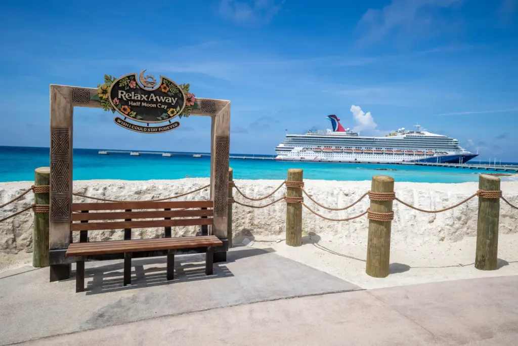 Waterfront photo ops are available at RelaxAway, Half Moon Cay,...