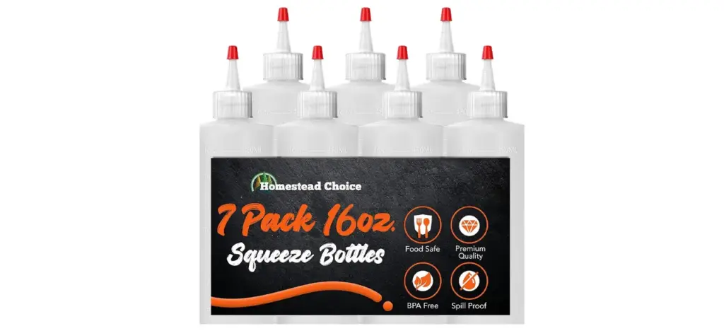 Homestead Choice Plastic Condiment Squeeze Bottles