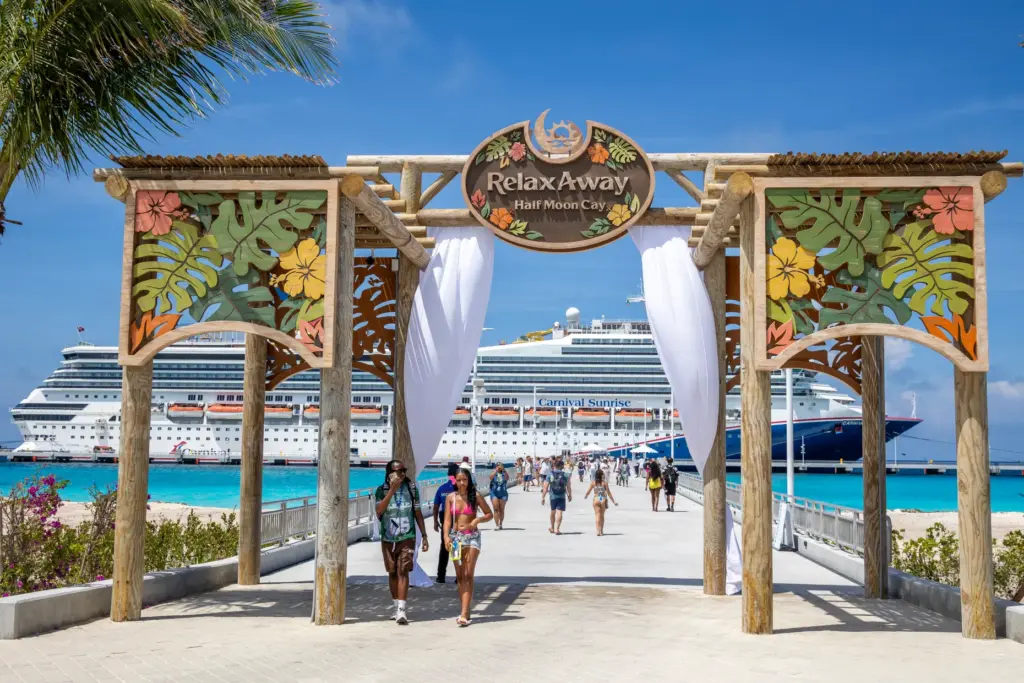 The Carnival Sunrise is the first ship to visit the...