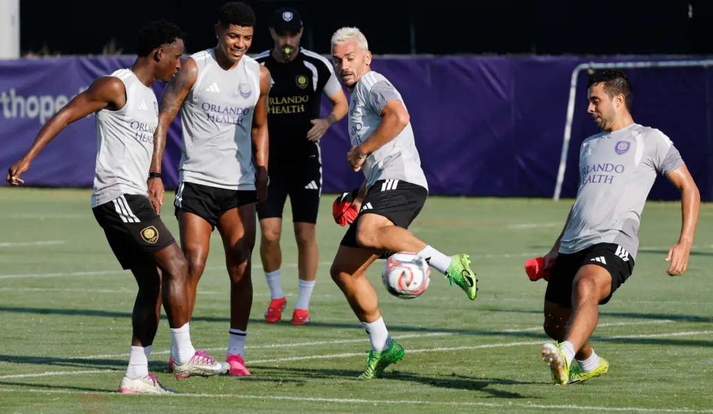 Orlando City's newest international star, Antoine Griezmann from France, joins...