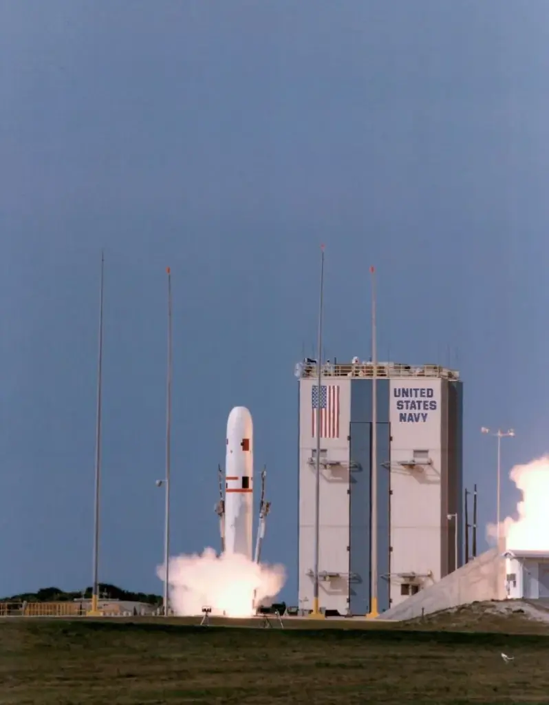 The U.S. Navy launched the third developmental flight test model...