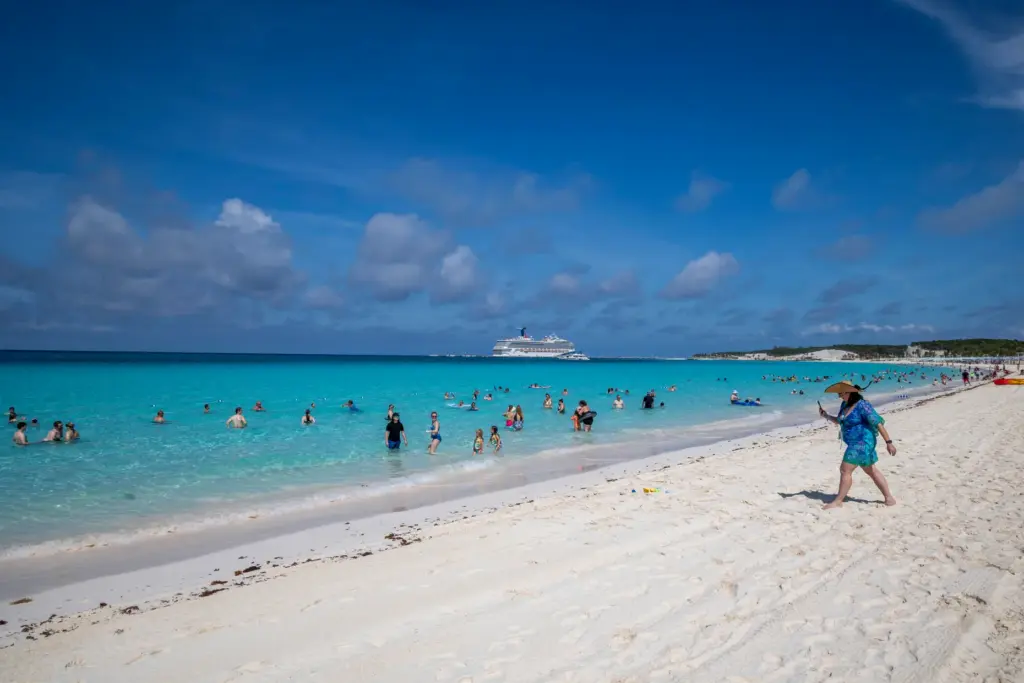Carnival Sunrise guests are the first to visit the newly...