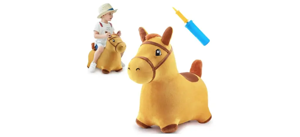 iPlay iLearn Bouncy Pals Yellow Hopping Horse