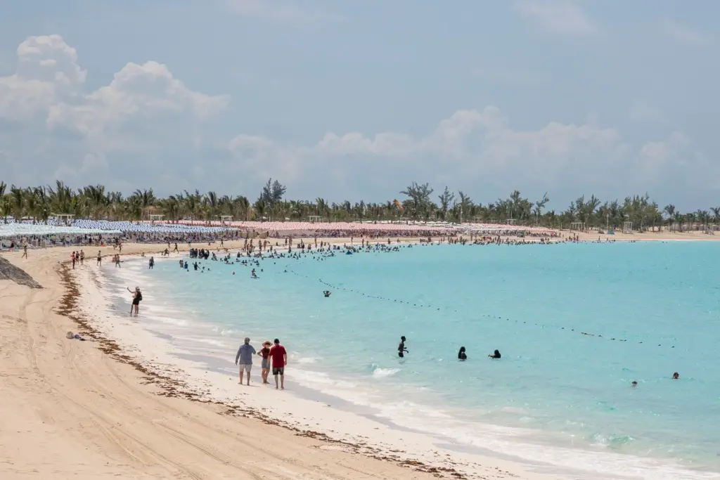 Carnival Sunrise guests enjoy a day in the sun at...