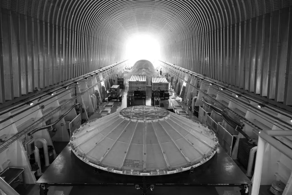 NASA's Pegasus barge docks at the Launch Complex 39 turn...
