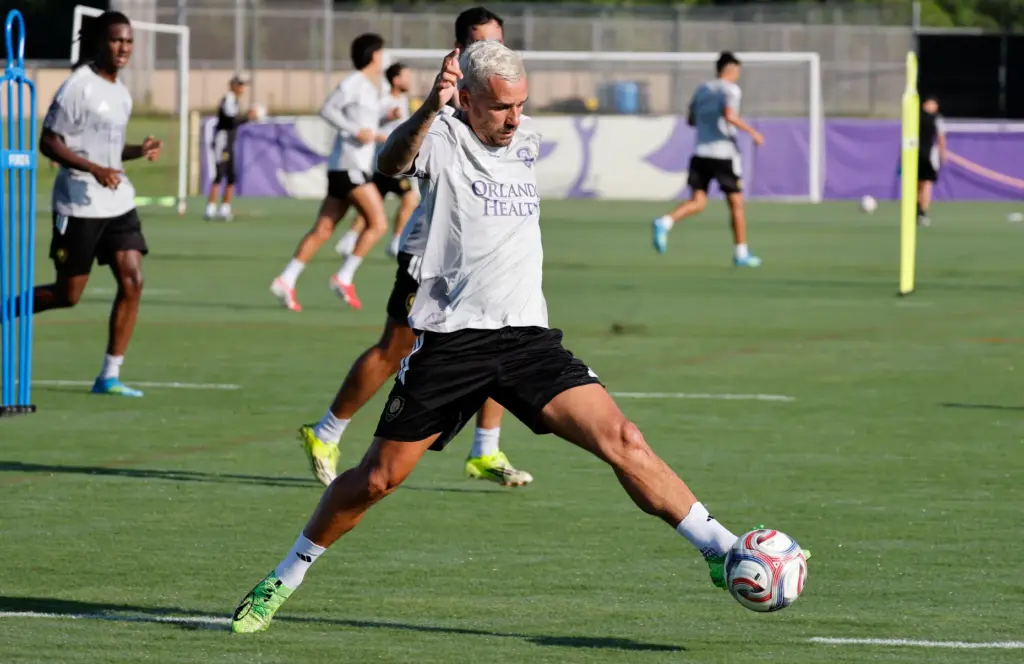 Orlando City's newest international star, Antoine Griezmann from France, joins...