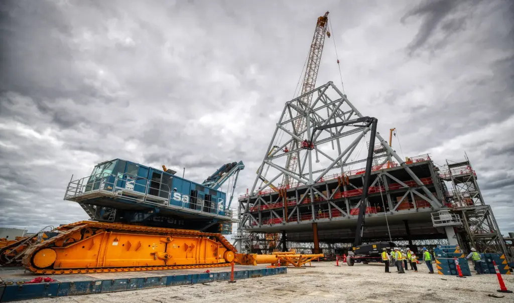 Construction tour of the Mobile Launcher 2 ..at Kennedy Space...