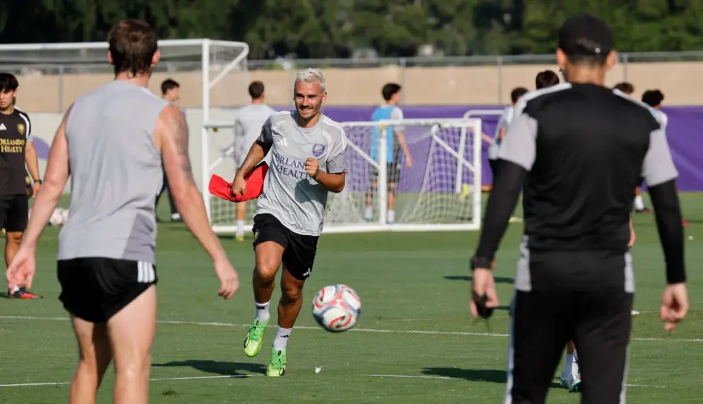 Orlando City's newest international star, Antoine Griezmann from France, joins...