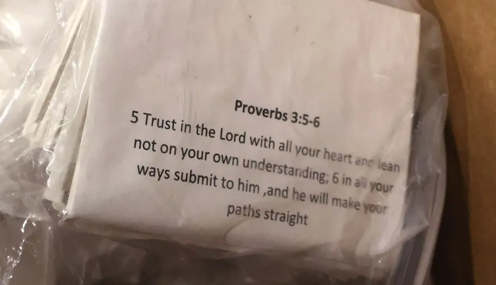 Bible verses are among artifacts and items collected after the...