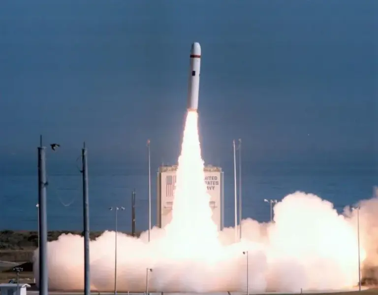The U.S. Navy launched the first developmental flight test model...