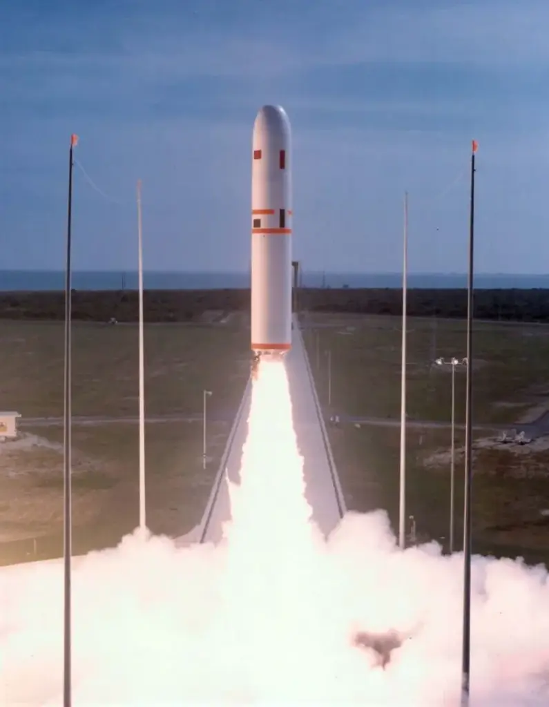 The U.S. Navy launched the third developmental flight test model...