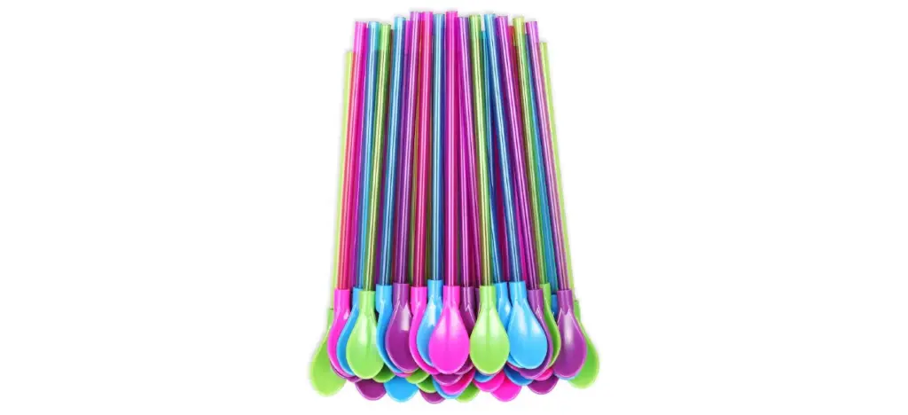 OKGD Hard Plastic Spoon Straws