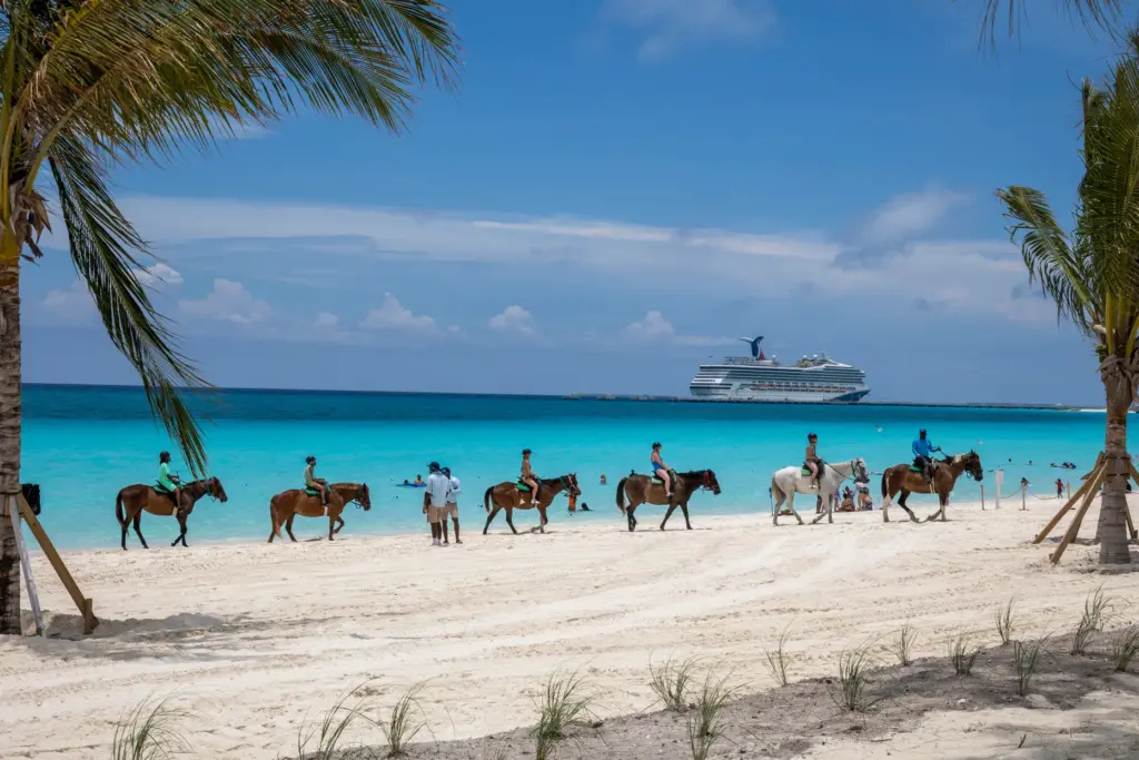 Horseback riding is one of the unique shore excursions offered...