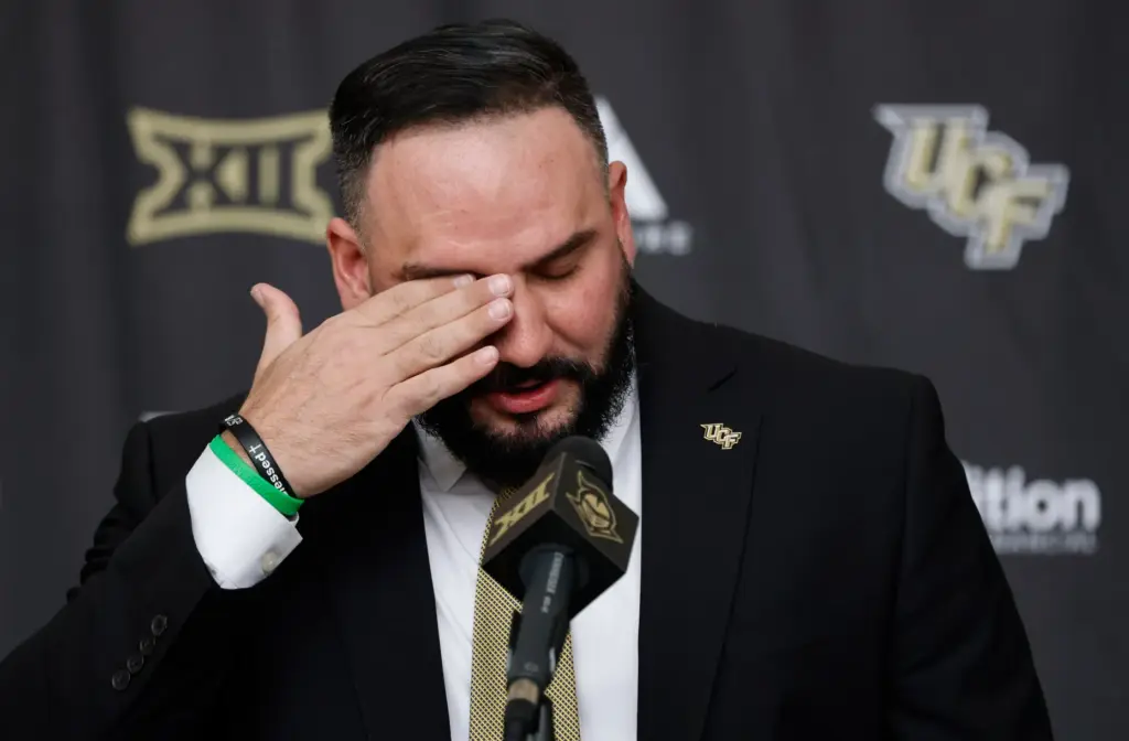 Gabe Lazo gets emotional when speaking about his mom, during...