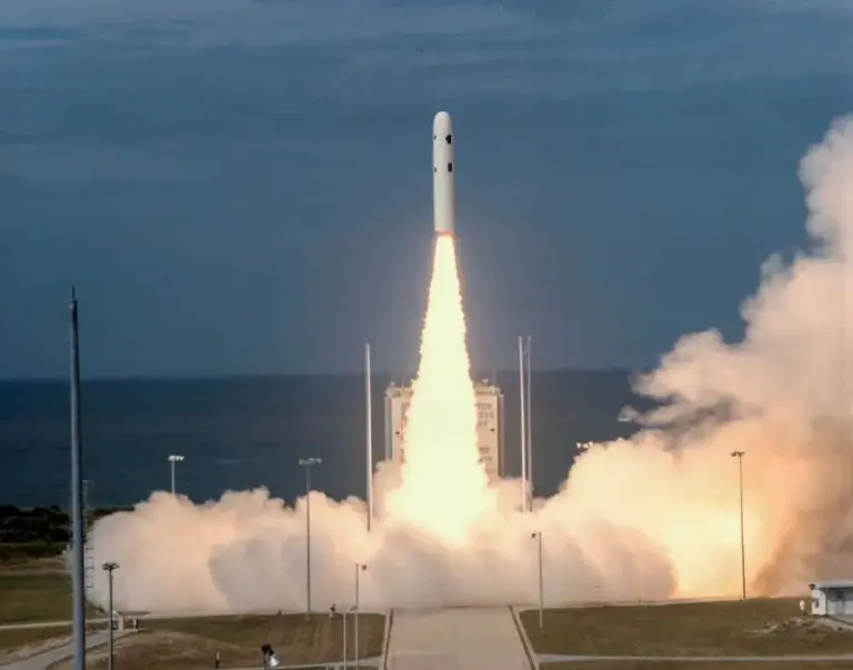 The U.S. Navy launched a developmental flight test model of...