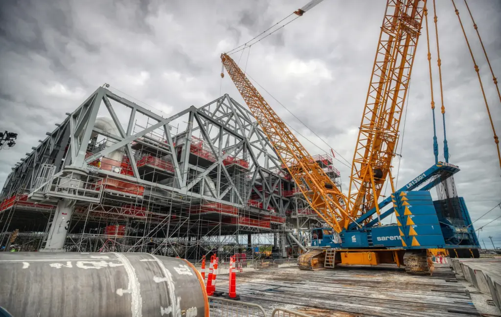 Construction tour of the Mobile Launcher 2 ..at Kennedy Space...